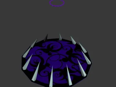 Magic Portal with animation Low-poly 3D model