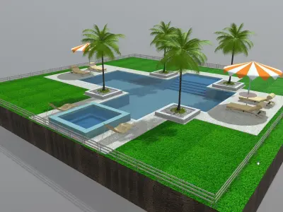 Swimming pool 3D model