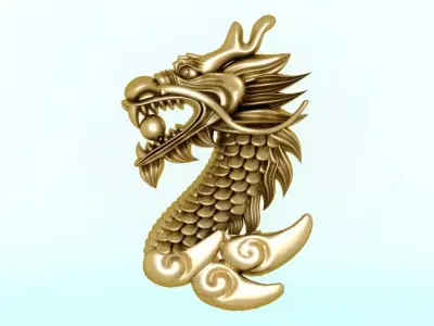 Dragon for jewelry - Dragon for ring - Dragon for pendant 3D print model