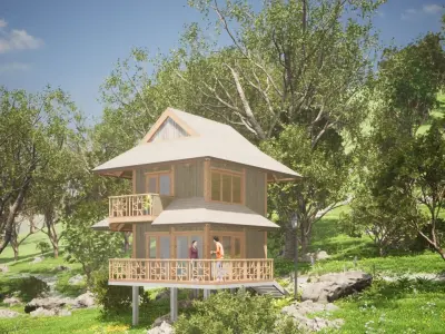 059Bungalow 2f33m2 3D model