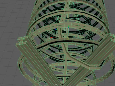 Low Poly Barbed Wire Fence Unreal and Unity Compatible Low-poly 3D model