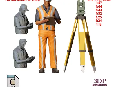 N1 Railway Track Surveyor with theodolite camera 3D print model