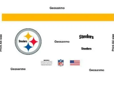 Printable High Resolution NFL Helmet Decals Pack 4 3D print model