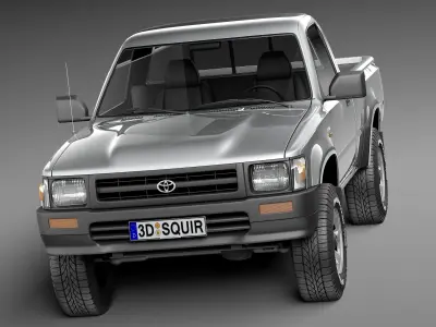 Toyota Hilux Pickup regular cab 1989-1997 3D model