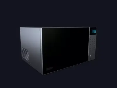 Microwave Low-poly 3D model