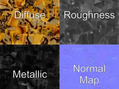 Sesame Halva Dessert D Model Pack Low-poly 3D model