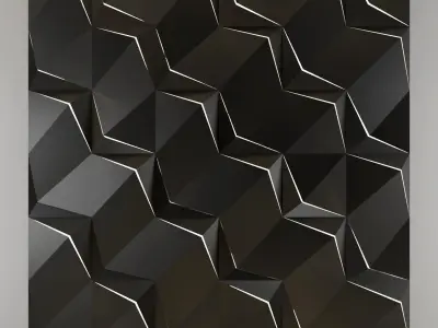 3d panel geometric wall panels 3D Model Collection
