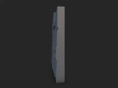 Bleached Stone Wall Construction 3D model