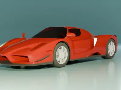 Gameready Ferrari Enzo Low-poly 3D model