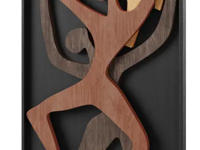 Human Wood Wall Art by Woodboz Wall Art 3D model