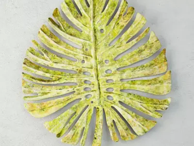 Green Metal Leaf Wall Art 3D model