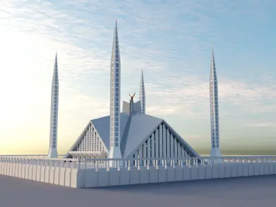 Faisal Mosque ISLAMABAD 3D model