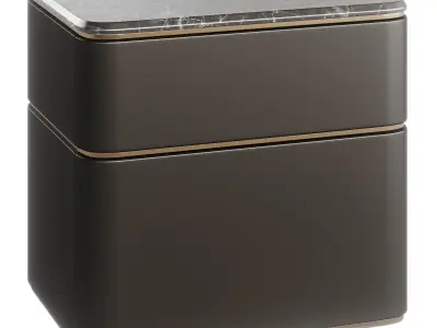 Fendi Lambert Side Table Marble Low-poly 3D model