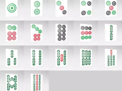 Mahjong V1 Pack 03 Low-poly 3D model