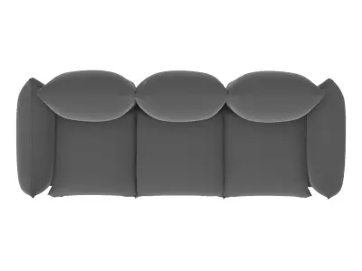 Copious Performance Velvet Sofa EEI-5470-COG 3D model