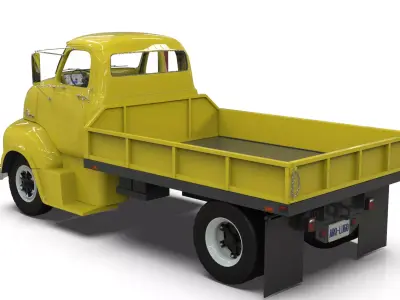COE Platform Dump Truck  1950s  3D model