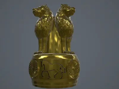 Indian National Emblem 3D model