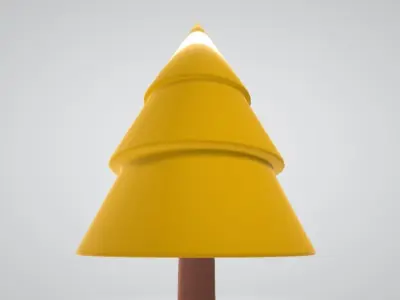 Christmas Tree Figurine Low poly Low-poly 3D model buy