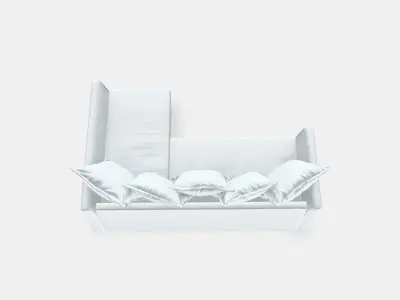 HOLMSUND Corner sofa-bed 1 Low-poly 3D model