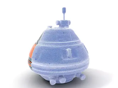 Orange Navigation Buoy model pack Low-poly 3D model