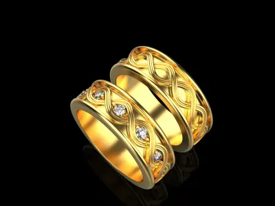 Celtic knot wedding ring model 1013 3D print model