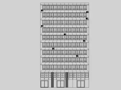 Buenos Aires Style Building 5 3D model