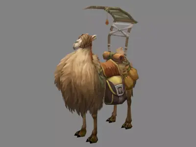 Camel mount Low-poly 3D model