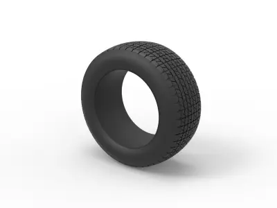 Tire of Dirt Modified stock car V3 Scale 1 to 25 3D print model