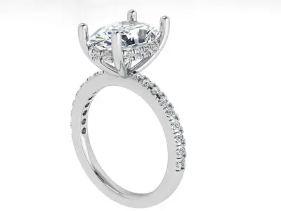 Oval Diamond Ring 4134 3D print model
