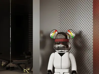 Luxury Metal Sci-Fi Gym 3D model