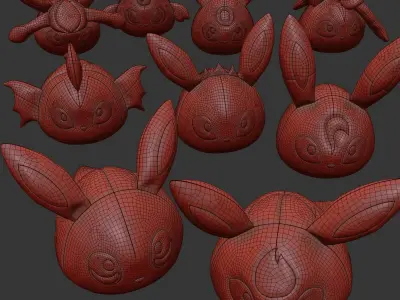 pokemon kids bundle 3D model