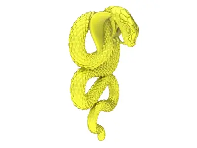 Luxury Sculpted Snake Ring 3D Model 5062 3D print model
