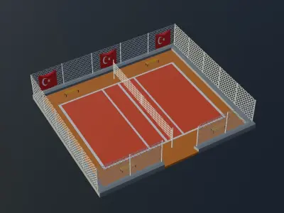 Volleyball Stadium - Turkey Low-poly 3D model
