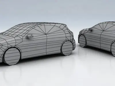 Mercedes benz A Low-poly 3D model