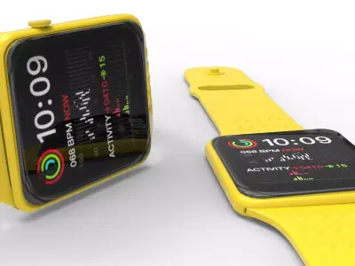 SMART WATCH -YELLOW 3D model