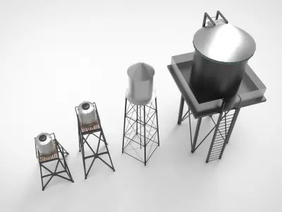 Water tower model 3D model
