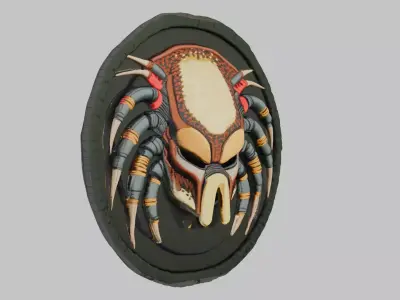 Predator Head 3D Model Low-poly 3D model