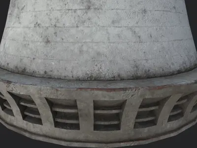 Nuclear Power Plant Chimney PBR Low-poly 3D model