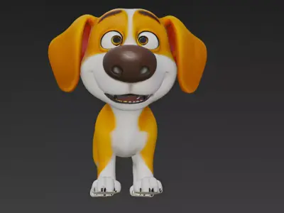 3D Dog Model Pixar Style 3D model