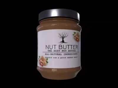Food for sport-Nut Butter-GAME READY PBR Low-poly 3D model