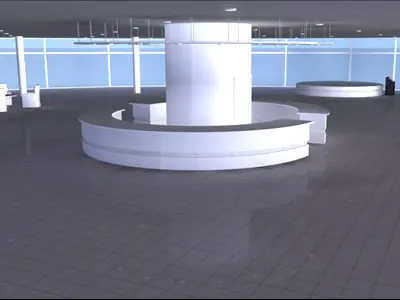 Car dealership interior 3D model