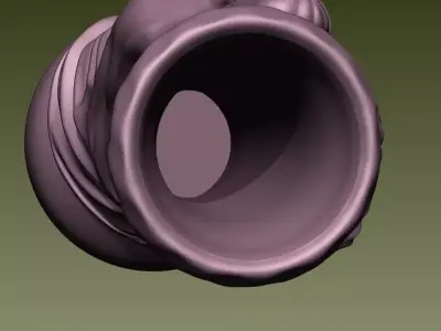 Girl holding a vase of flowers or solid version 3D print model