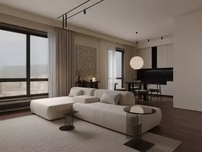 Living room 3D model 14
