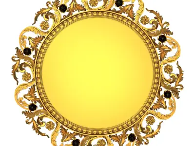 carved frame 3D model 61