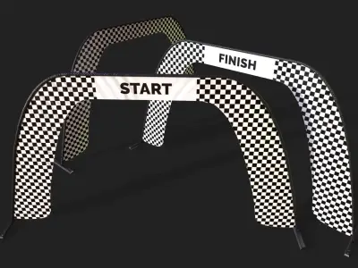 Race Air Gate - Game Ready Low-poly 3D model