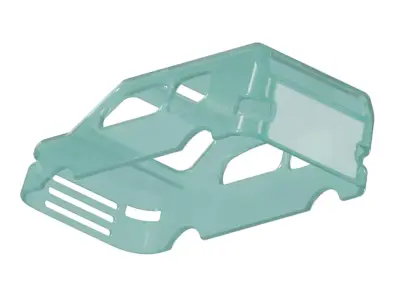 Transparent Passenger Car Body 3D model