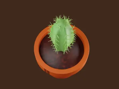 Cactus Pot 3D print model
