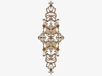 Carved decor ornament for cnc 24 3D model