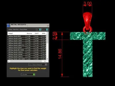 T Letter Alphabet Tiles Texture Pendant 3D Print Model 3D print model