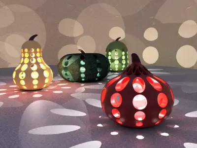 Pumpkin light Swiss Cheese 3D print model
